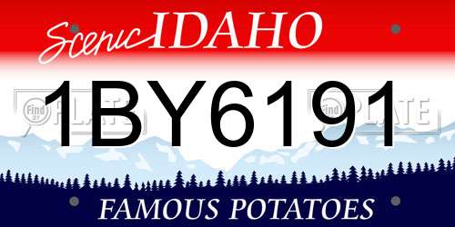 1BY6191 Idaho License Plate