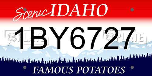 1BY6727 Idaho License Plate