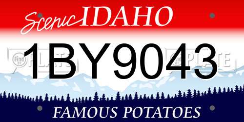 1BY9043 Idaho License Plate
