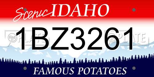 1BZ3261 Idaho License Plate