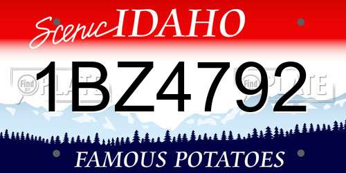 1BZ4792 Idaho License Plate
