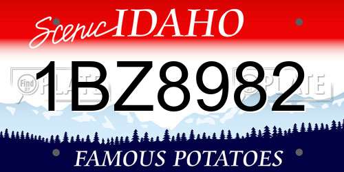 1BZ8982 Idaho License Plate