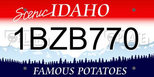 1BZB770 Idaho License Plate