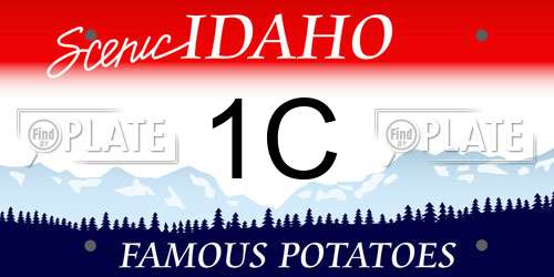 1C Idaho License Plate