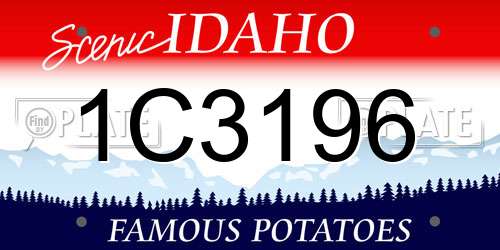 1C3196 Idaho License Plate