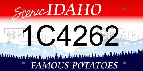 1C4262 Idaho License Plate