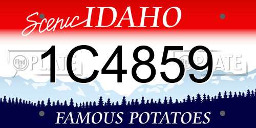 1C4859 Idaho License Plate