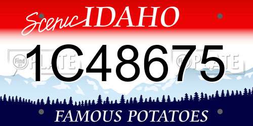 1C48675 Idaho License Plate