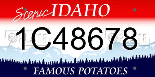 1C48678 Idaho License Plate