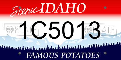 1C5013 Idaho License Plate