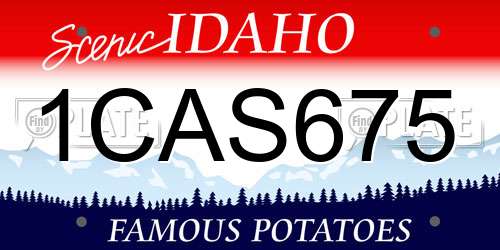 1CAS675 Idaho License Plate