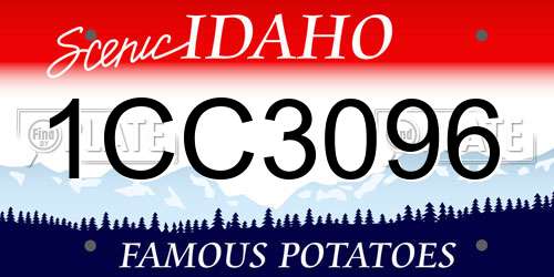 1CC3096 Idaho License Plate