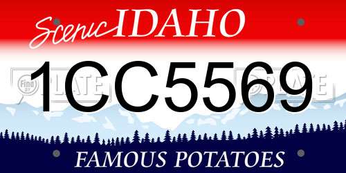 1CC5569 Idaho License Plate