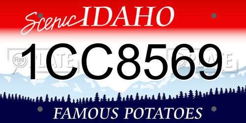 1CC8569 Idaho License Plate