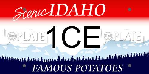 1CE Idaho License Plate