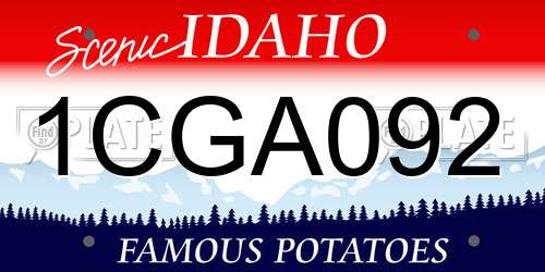 1CGA092 Idaho License Plate