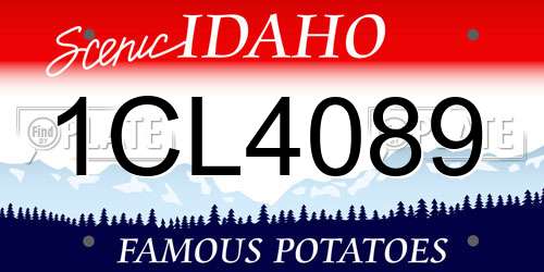 1CL4089 Idaho License Plate