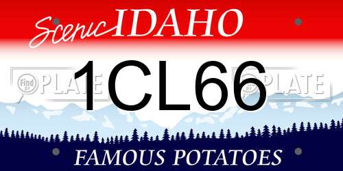1CL66 Idaho License Plate