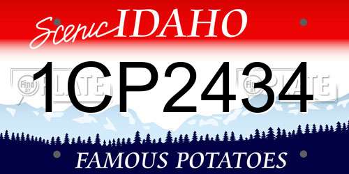 1CP2434 Idaho License Plate