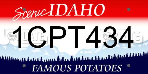 1CPT434 Idaho License Plate