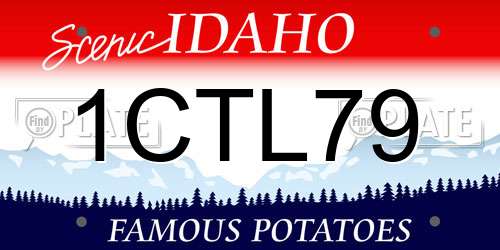 1CTL79 Idaho License Plate