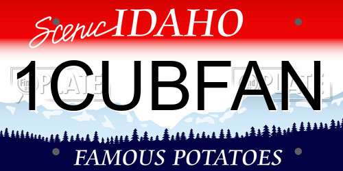 1CUBFAN Idaho License Plate