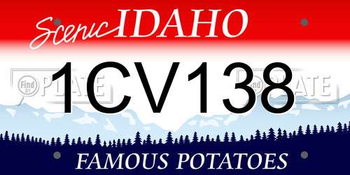 1CV138 Idaho License Plate