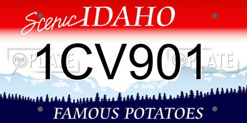 1CV901 Idaho License Plate