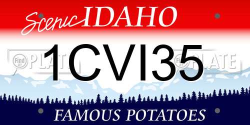1CVI35 Idaho License Plate