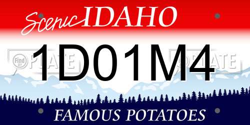1D01M4 Idaho License Plate