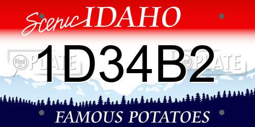1D34B2 Idaho License Plate