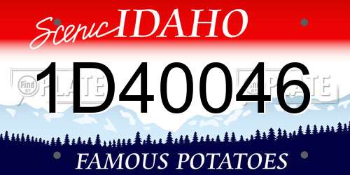 1D40046 Idaho License Plate