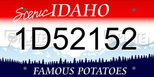 1D52152 Idaho License Plate