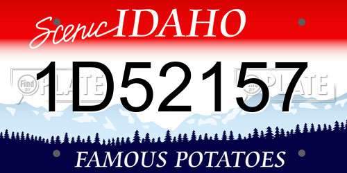 1D52157 Idaho License Plate