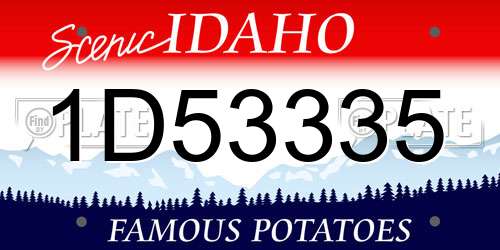 1D53335 Idaho License Plate