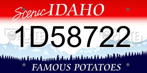 1D58722 Idaho License Plate