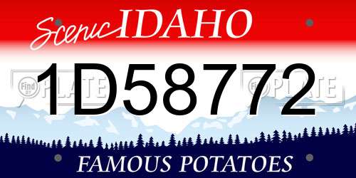 1D58772 Idaho License Plate
