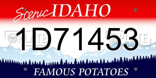 1D71453 Idaho License Plate