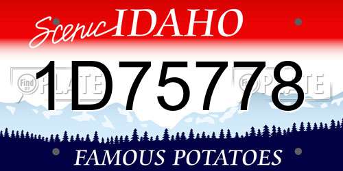 1D75778 Idaho License Plate