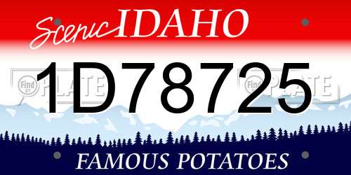 1D78725 Idaho License Plate