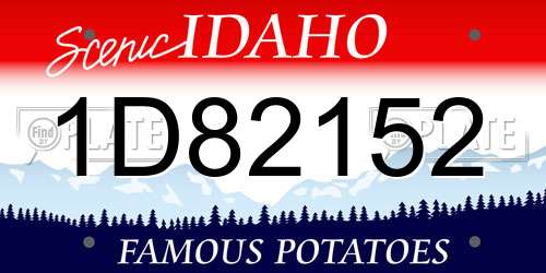 1D82152 Idaho License Plate