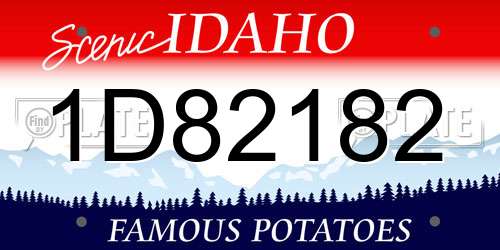 1D82182 Idaho License Plate