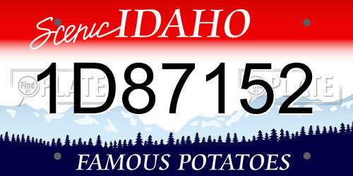 1D87152 Idaho License Plate