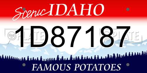 1D87187 Idaho License Plate