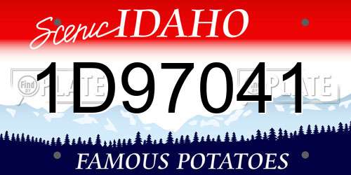 1D97041 Idaho License Plate