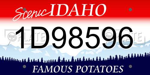 1D98596 Idaho License Plate