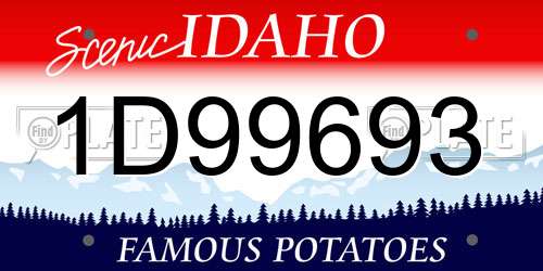 1D99693 Idaho License Plate
