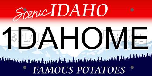 1DAHOME Idaho License Plate