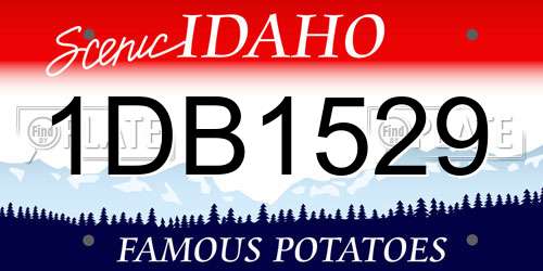 1DB1529 Idaho License Plate