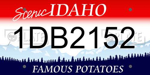 1DB2152 Idaho License Plate